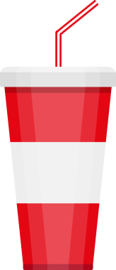 Saman içen meşrubatlar için kırmızı kağıt bardak.