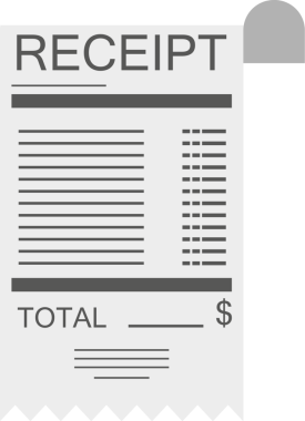 Dolar sembollü toplam fatura simgesi