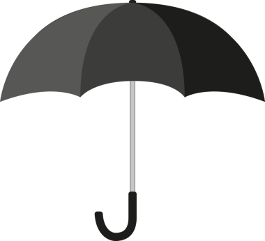 Klasik siyah şemsiye simgesi