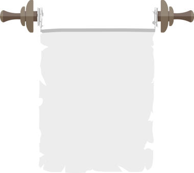 Tahta saplı kadim kağıt parşömeni