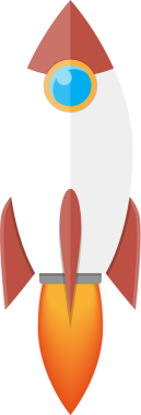 Çizgi film uzay roket simgesi