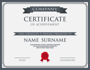 Balmumu ile sertifika şablonu mühür