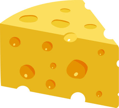 Üçgen sarı peynir parça