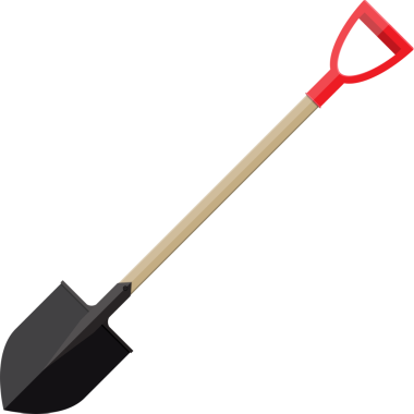 Metal küreği plastik saplı