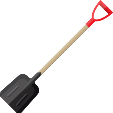 Metal küreği plastik saplı