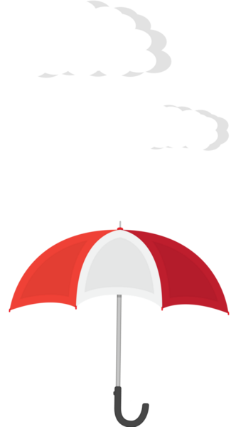 Şemsiye ve bulutlar yağmur