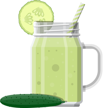 Çizgili samanlı salatalık püresi