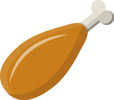 Kızarmış tavuk ya da hindi bacağı