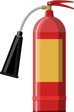 Yangın söndürücü, yangın ekipmanı.