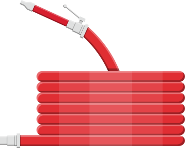 Water hose to extinguish the fire