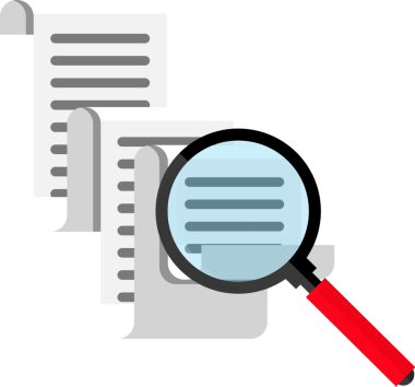 Makbuz kağıdı faturası ve büyüteç