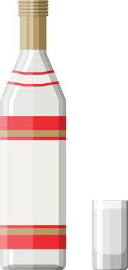 Bardakla içki içeriz.