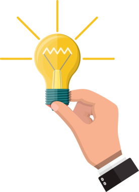 Elinde spiral olan cam ampul.