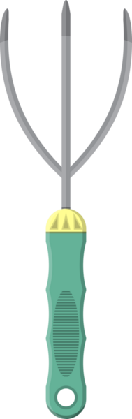 Plastik saplı kaşık ve el tırmığı