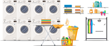 Çamaşır odası ile çamaşır makinesi