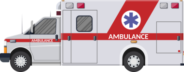 Ambulans araba acil servis aracı Hastanesi ulaşım