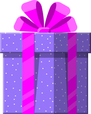 Renkli paketlenmiş hediye kutusu
