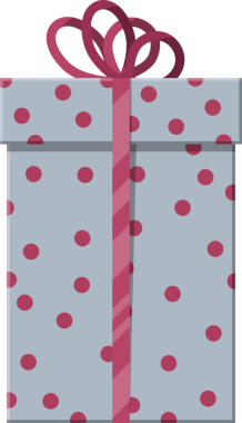 Renkli paketlenmiş hediye kutusu