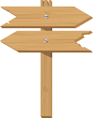 Boş yönünde ahşap tabela boş.