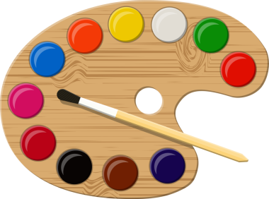 Ahşap sanat palet boya ve fırça ile