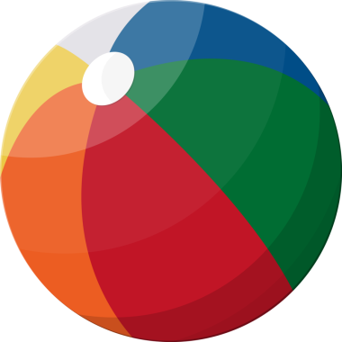 Kumsal topu farklı renklerde.