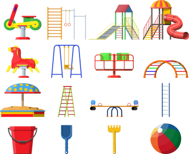 Çocuk parkı anaokulu, şehir çocuk eğlencesi.