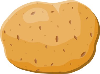 Kahverengi sebze patates ikonu