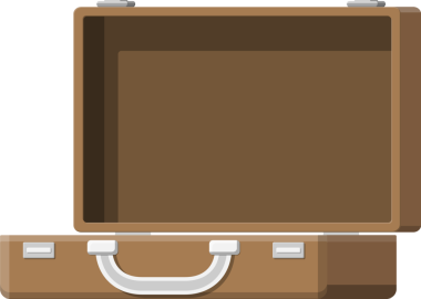 Açık vintage bavul seyahat için