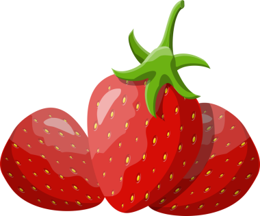 Çilek yeşil yaprakları ile