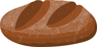 Buğday ve çavdar ekmeği somun.