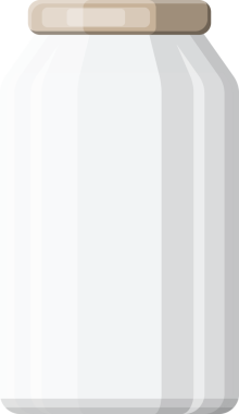 Canning ve koruma için boş cam kavanoz.