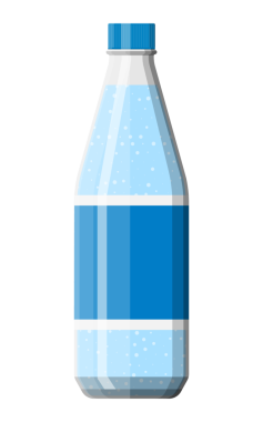 Taze saf maden suyu Plastik şişe.