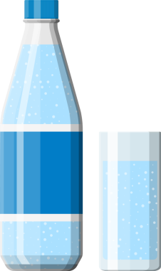 Taze saf maden suyu Plastik şişe.