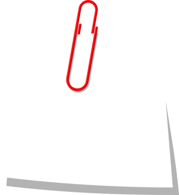 Ataş ile asılı boş kağıt sayfası.