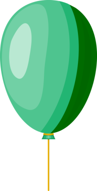 Helyumlu parlak renkli balon..