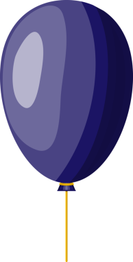 Helyumlu parlak renkli balon..