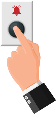 Ön kapıdaki çan düğmesine bas..