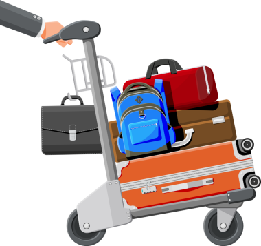 El arabası dolusu çanta.