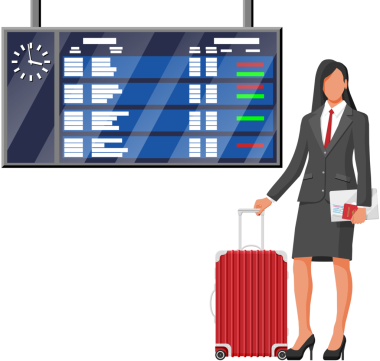 Seyahat çantalı kadın. Çantalı Turist