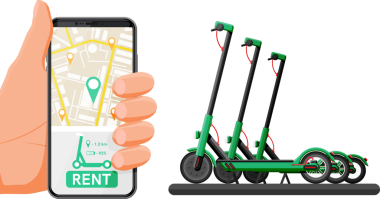 Elektrikli Scooter Konsepti Kiralama.