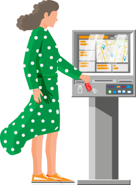 Sokak Ödeme Terminali ve Kadın