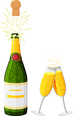 İçki partisi, doğum günü, düğün, Noel, yeni yıl kutlaması kavramı.