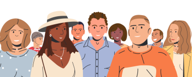 Çeşitli çok kültürlü ve çok ırklı insanlar grubu