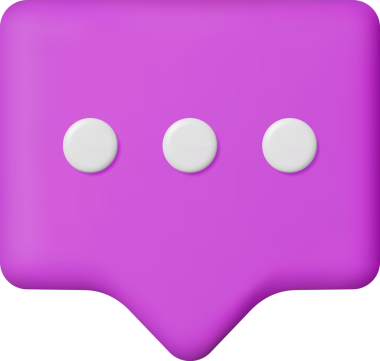 3B Mor Boşluk Konuşma Baloncuğu