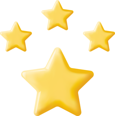 3 Boyutlu Parlak Sarı Yıldız