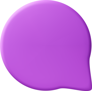 3B Mor Boşluk Konuşma Baloncuğu