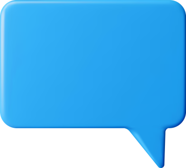 3B Mavi Boş Konuşma Baloncuğu