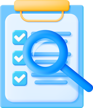 Pano Kağıdında Büyüteçle 3B Kontrol Listesi