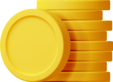 3B Altın Para Yığını Simgesi