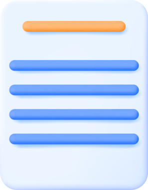 Metin Satırlı 3B Beyaz Kağıt